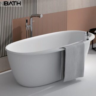 ORTONBATH™ Freestanding Soaking Solid Surface Bathtub   OTBT195