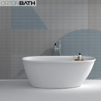 ORTONBATH™ Freestanding Soaking Solid Surface Bathtub   OTBT196