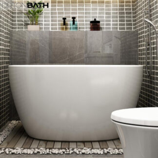 ORTONBATH™ Acrylic Freestanding Contemporary Soaking Bathtub with overflow white  OTMIA001