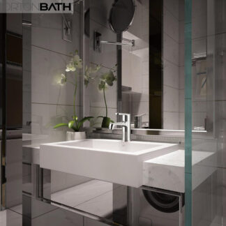 ORTONBATH™ Bathroom Sink Faucets One Hole Deck Mount Lavatory Mixer Tap Brass, Chrome Bathtub Faucet, Kitchen Faucet, Mixer Shower Set OTS2026