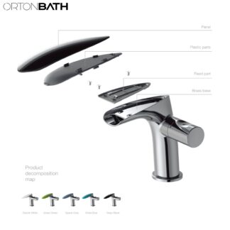ORTONBATH™ Bathroom Sink Faucets One Hole Deck Mount Lavatory Mixer Tap Brass, Chrome Bathtub Faucet, Kitchen Faucet, Mixer Shower Set OTS9182