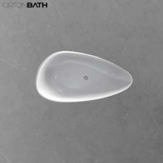 ORTONBATH™ Acrylic Freestanding Contemporary Soaking Bathtub with overflow white  OTSE1700