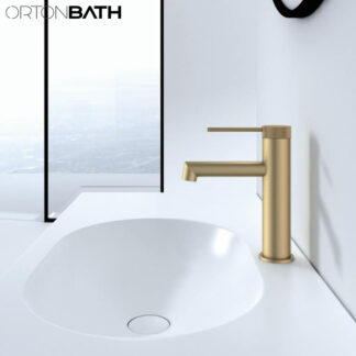 ORTONBATH™ Bathroom Sink Faucet Single Handle Bathroom Faucets One Hole Deck Mount Lavatory Mixer Tap Wash Basin Faucet Brass, Chrome OTSF8596