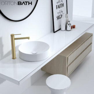 ORTONBATH™ Bathroom Sink Faucet Single Handle Bathroom Faucets One Hole Deck Mount Lavatory Mixer Tap Wash Basin Faucet Brass, Chrome OTSF8596A