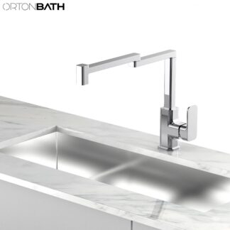 ORTONBATH™ Kitchen Faucets Commercial Solid Brass Single Handle Single Lever Pull Down Sprayer Spring Kitchen Sink Faucet Brushed Nickel  OTSK63185