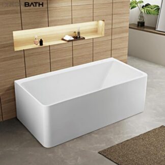ORTONBATH™ Acrylic Freestanding Contemporary Soaking Bathtub with overflow white  OT1788