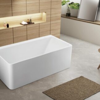 ORTONBATH™ Acrylic Freestanding Contemporary Soaking Bathtub with overflow white  OT1788