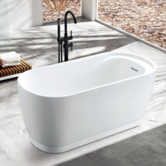 ORTONBATH™ Acrylic Freestanding Contemporary Soaking Bathtub with overflow white  OT1829