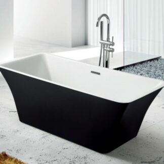 ORTONBATH™ Acrylic Freestanding Contemporary Soaking Bathtub with overflow white  OT1842B