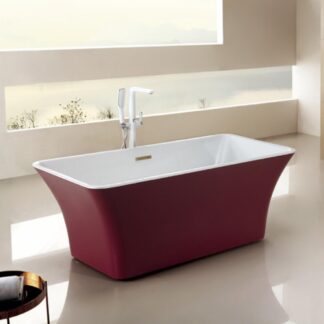ORTONBATH™ Acrylic Freestanding Contemporary Soaking Bathtub with overflow white  OT1842R