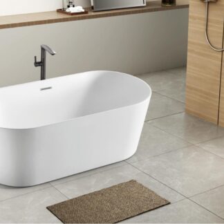 ORTONBATH™ Acrylic Freestanding Contemporary Soaking Bathtub with overflow white  OT1872
