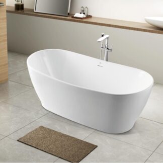 ORTONBATH™ Acrylic Freestanding Contemporary Soaking Bathtub with overflow white  OT1876