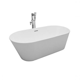 ORTONBATH™ Acrylic Freestanding Contemporary Soaking Bathtub with overflow white OT2872