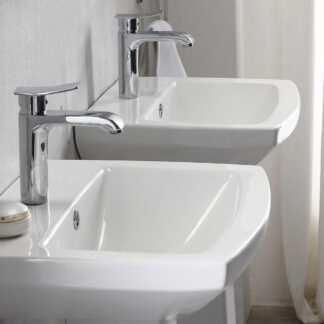 ORTONBATH™ Rectangle Space saving clinic Middle East Bathroom Ceramic Floor Standing Pedestal Vanity Wash Basin Price
