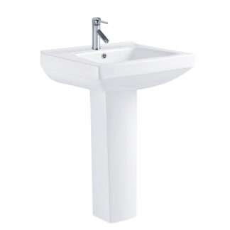 ORTONBATH™  Middle East Rectangular Bowl Bathroom Ceramic Floor Standing Full Pedestal Vanity Wash Basin Price f