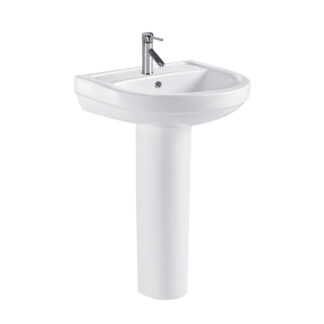ORTONBATH™  Europe style Middle East Bathroom Ceramic Floor Standing Full Pedestal Vanity Hand Wash Basin Price f