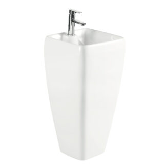 ORTONBATH™ Art Designer Square Bowl Middle East Bathroom Ceramic Floor Standing Pedestal Vanity Wash Basin Price
