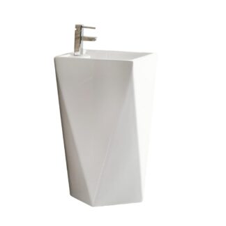 ORTONBATH™ Diamond Shape Middle East Bathroom Ceramic Floor Standing Full Pedestal Vanity Wash Basin Price