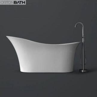 ORTONBATH™ Acrylic Freestanding Contemporary Soaking Bathtub with overflow white  OTSF1700