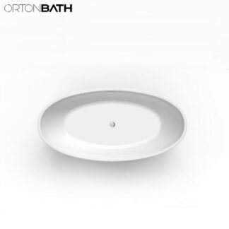 ORTONBATH™ Acrylic Freestanding Contemporary Soaking Bathtub with overflow white  OTSK1500-1700