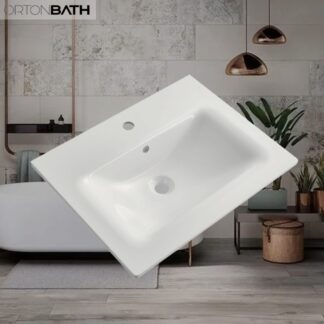 ORTONBATH™ Cheap Bathroom Cabinet Single bowl Small Bathroom Resin Gel coat Artificial Stone Hand Vanity Wash Basin