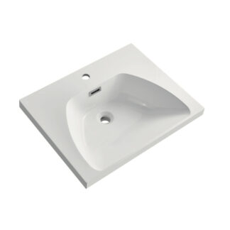 ORTONBATH™ New Rectangular Trapezoid Cabinet Single bowl Small Bathroom Resin Gel coat Artificial Stone Hand Vanity Wash Basin
