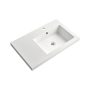 ORTONBATH™ Middle Edge Rectangular Cabinet Single bowl Small Bathroom Resin Gel coat Artificial Stone Hand Vanity Wash Basin
