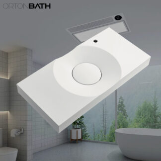 ORTONBATH™ Above counter round bowl Table top Cabinet Countertop Bathroom Resin Artificial Stone Hand Vanity Wash Basin