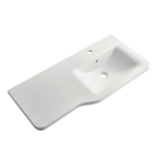 ORTONBATH™ Irregular shape thin edge Bathroom Cabinet Single bowl Bathroom Resin Gel coat Artificial Stone Hand Vanity Wash Basin