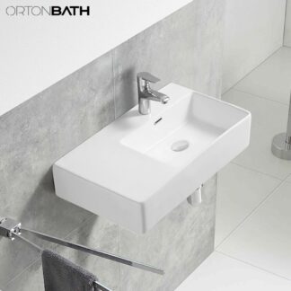 ORTONBATH™ ORTONBATH High Quality Wholesale Wall Hung Sink Bathroom Ceramic Washbasin Rectangular Pedestal Wash Basin OTC5031