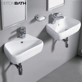 ORTONBATH™ Small Size Bathroom Wall Hung Hair Hand Ceramic Salon Wash Basins Wall mounted Ceramic wash hand basin OTXL001