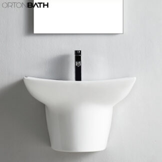 ORTONBATH™ ORTONBAT Bathroom Wall Hung Hair Hand Ceramic Salon Wash Basins Wall mounted Ceramic wash hand basin with cheap price OTG822
