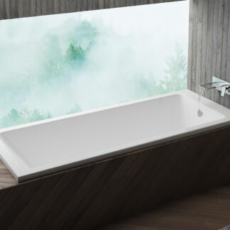 ORTONBATH™ Acrylic Freestanding Contemporary Soaking Bathtub with overflow white  OTBS002
