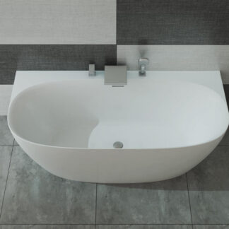 ORTONBATH™ Acrylic Freestanding Contemporary Soaking Bathtub with overflow white  OTMIL001