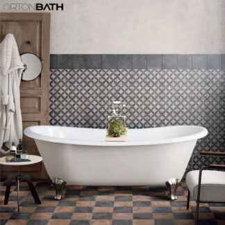 CAST IRON Modern Bathroom Freestanding Soaking SPA Tub with Drain and overflow ORTONBATH™ Pedestal Bathtub OTNH1038