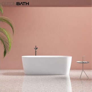 ORTONBATH™ Freestanding Soaking Solid Surface Bathtub   OTSW8606