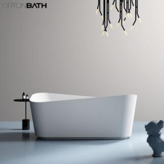 ORTONBATH™ Freestanding Soaking Solid Surface Bathtub   OTSW8615