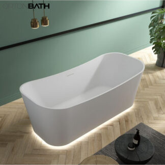 ORTONBATH™ Freestanding Soaking Solid Surface Bathtub   OTSW8617