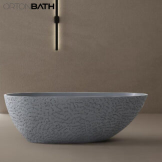 ORTONBATH™ Freestanding Soaking Solid Surface Bathtub   OTSW8806
