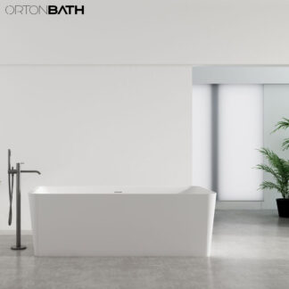 ORTONBATH™ Freestanding Soaking Solid Surface Bathtub   OTSW8827