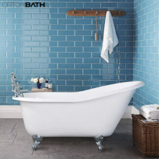 CAST IRON Modern Bathroom Freestanding Soaking SPA Tub with Drain and overflow ORTONBATH™ Pedestal Bathtub OTNH1002-1