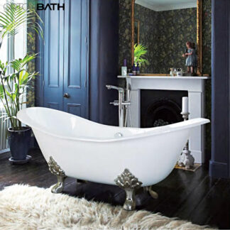 CAST IRON Modern Bathroom Freestanding Soaking SPA Tub with Drain and overflow ORTONBATH™ Pedestal Bathtub OTNH1005