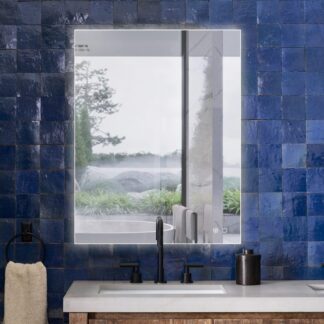 ORTONBATH™  28x36 led Bathroom Mirror,led Mirror with Lights,Dimmable Anti-Fog Mirror