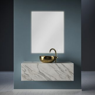 ORTONBATH™  28x36 led Bathroom Mirror,led Mirror with Lights,Dimmable Anti-Fog Mirror