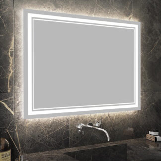 ORTONBATH™  LED Bathroom Mirror,24 X 32 Inch Wall-Mounted Backlit Mirror,3-Colors Lights White/Warm/Natural with Anti-Fog Function,IP54 Waterproof Hardwired Hotel Lights for Wall, Vertical/Horizontal