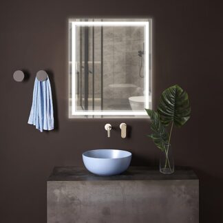 ORTONBATH™ LED Bathroom Mirror with Lights 24 x 32,Anti-Fog Vanity Mirror, White/Warm/Natural Lights,Dimmable,CRI90,Waterproof,Wall Mounted Lighted Mirror, Modern Mirror(Horizontal/Vertical)