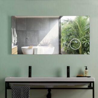 ORTONBATH™   24x36 Inch LED Bathroom Mirror,150% Enhanced Anti-Fog Lighted Wall Mirror, 6000K High Lumen CRI 90+ Dimmale IP54 Waterproof Smart Mirror Bathroom (Horizontal/Vertical) with magnifier