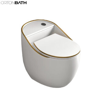 Middle East WC BATHROOM One-Piece EGG SHAPE Bowl Toilet ORTONBATH™ Dual-Flush 4/6L PER FLUSH OTM2001 P TRAP 180MM S TRAP 250MM WITH SEAT COVER