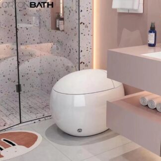 WC BATHROOM One-Piece EGG SHAPE ELECTRIC SMART Bowl Toilet ORTONBATH™ Dual-Flush 4/6L PER FLUSH OTMS001 P TRAP 180MM S TRAP 250MM WITH SEAT COVER