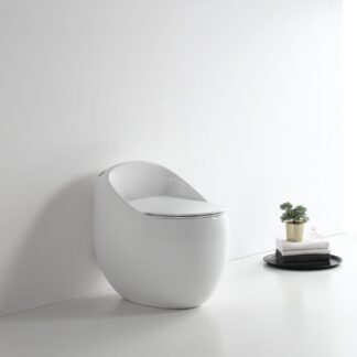 Middle East WC BATHROOM One-Piece EGG SHAPE Bowl Toilet ORTONBATH™ Dual-Flush 4/6L PER FLUSH OTM2007 P TRAP 180MM S TRAP 250MM WITH SEAT COVER